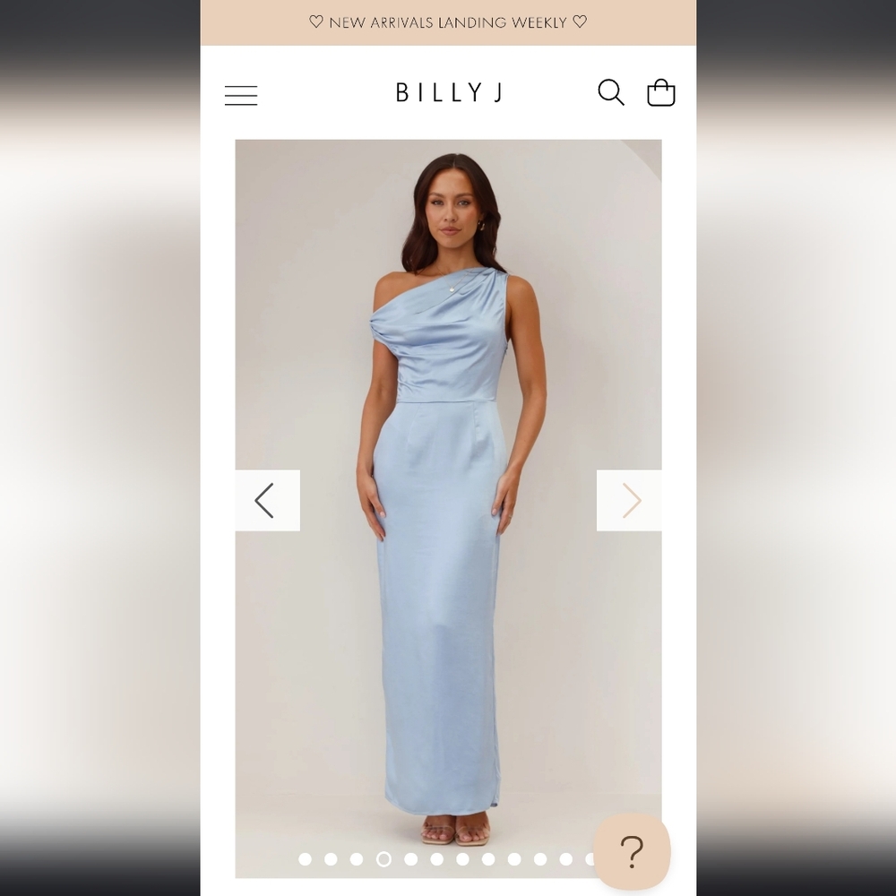 Light Blue One-Shoulder Dress